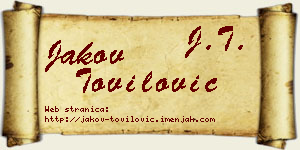 Jakov Tovilović vizit kartica